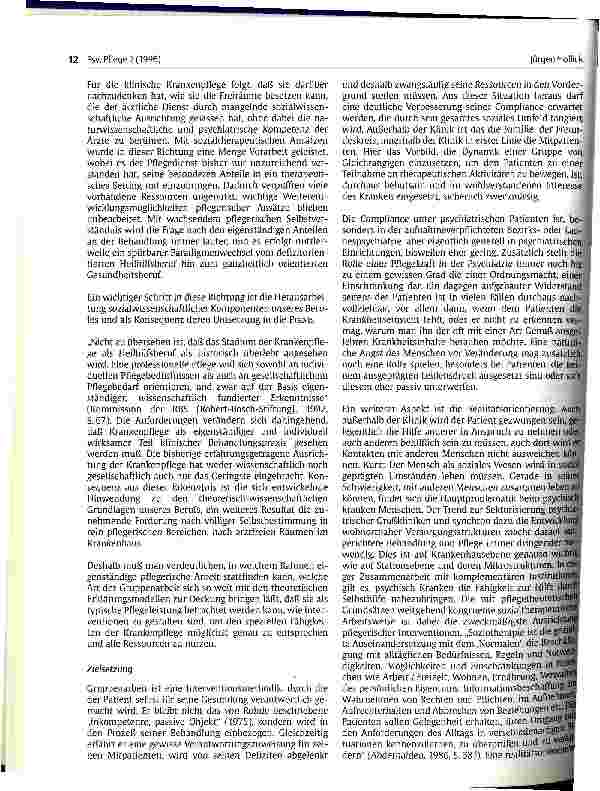 Vorschauseite 2: Pflegerische Gruppenarbeit in der Psychiatrie