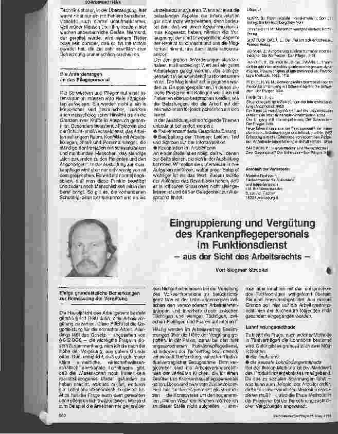Vorschauseite 1: Eingruppierung und Vergütung des Pflegepersonals im Funktionsdienst aus Sicht des Arbeitsrechts