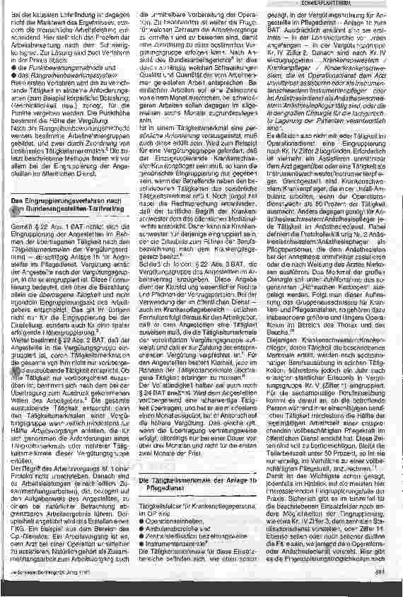 Vorschauseite 2: Eingruppierung und Vergütung des Pflegepersonals im Funktionsdienst aus Sicht des Arbeitsrechts