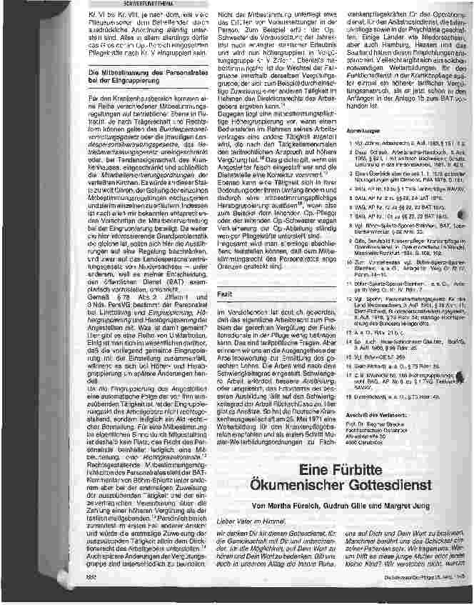 Vorschauseite 3: Eingruppierung und Vergütung des Pflegepersonals im Funktionsdienst aus Sicht des Arbeitsrechts