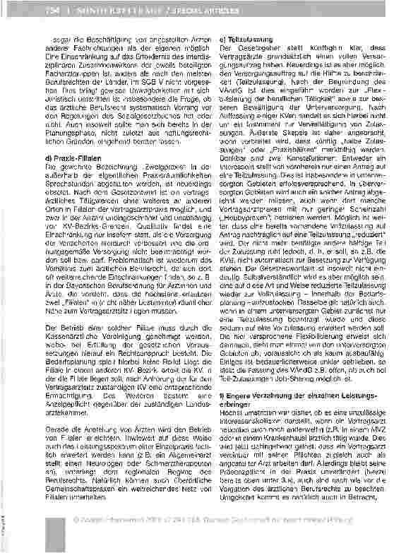 Vorschauseite 4: Liberalisierung durch das Vertragsarztrechtsänderungsgesetz: Schöne neue Kooperationswelt?