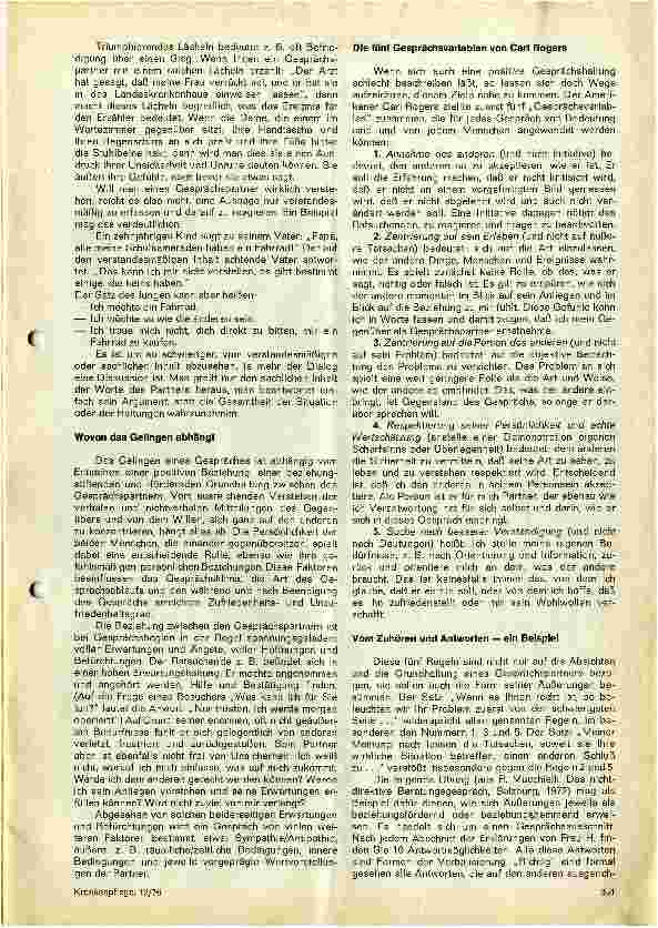 Vorschauseite 2: Gespräche führen - aber wie?