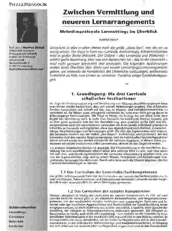 Vorschauseite 1: Zwischen Vermittlung und neueren LernarrangementsMehrdimensionale Lernsettings im Überblick