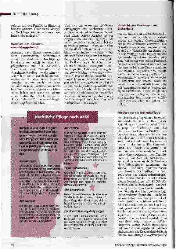 Vorschauseite 3: Gute-Nacht-Pflege FORUM-Gespräch zur Ambulanten Nachtpflege Daheim in Heidelberg