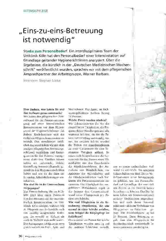 Vorschauseite 1: Eins-zu-eins-Betreuung ist notwendig