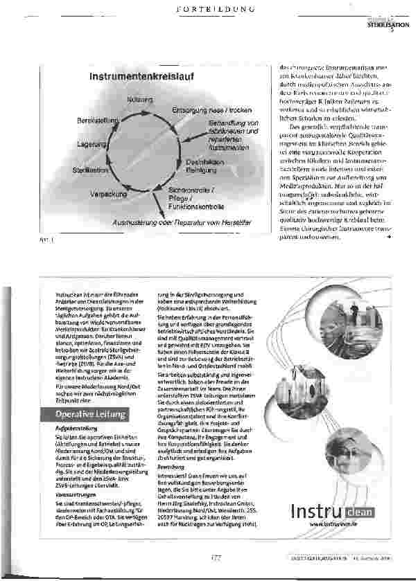 Vorschauseite 2: Qualitätsmanagement in der ZSVA -Chirurgische Standard-Instrumente (1): Rechtliche Grundlagen