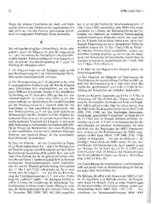 Vorschauseite 3: Verkürzter Versorgungsweg und Beteiligung des HNO-Arztes an Hörgeräteakustikbetrieb über Aktienbesitz