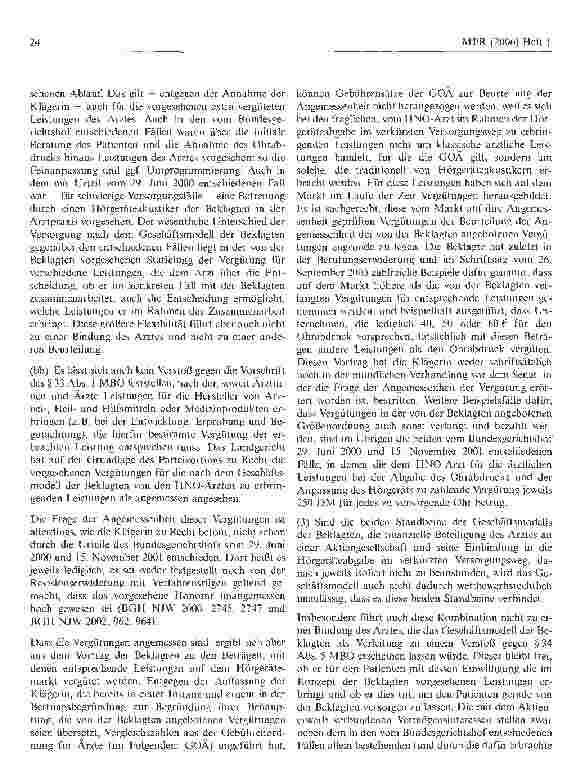 Vorschauseite 5: Verkürzter Versorgungsweg und Beteiligung des HNO-Arztes an Hörgeräteakustikbetrieb über Aktienbesitz