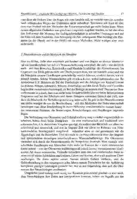 Vorschauseite 3: Neuroökonomie - empirische Wissenschaft vom Bewerten, Entscheiden und Handeln