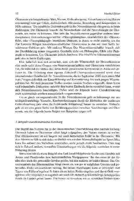 Vorschauseite 4: Neuroökonomie - empirische Wissenschaft vom Bewerten, Entscheiden und Handeln