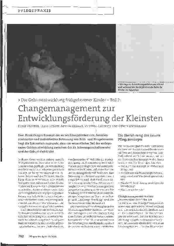 Vorschauseite 1: Changemanagement zur Entwicklungsförderung der Kleinsten