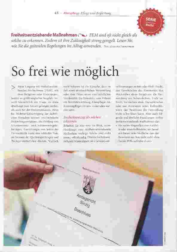 Vorschauseite 1: So frei wie möglich