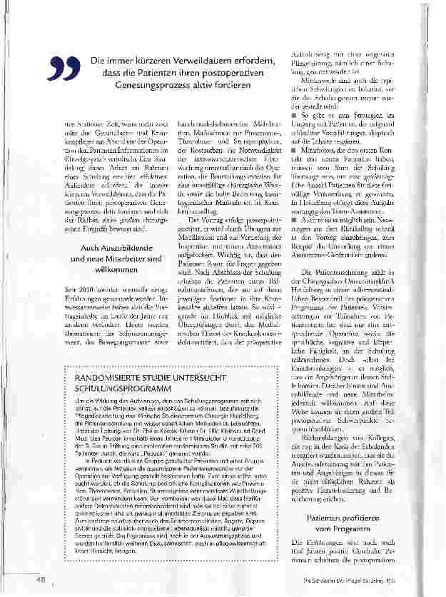Vorschauseite 3: GUT VORBEREITET FÜR DIE ZEIT NACH DER OP