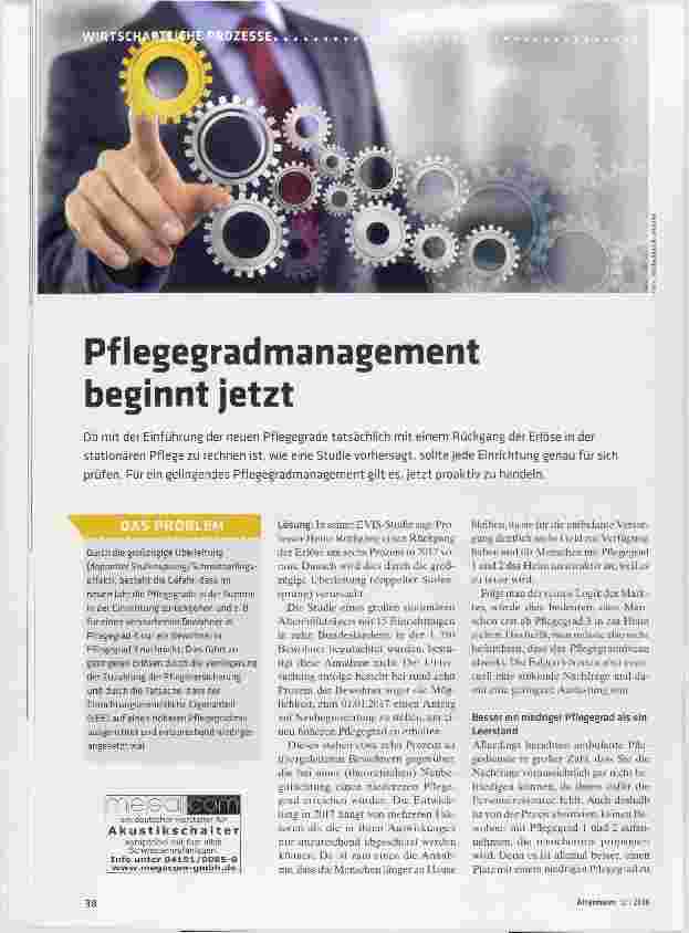 Vorschauseite 1: Pflegegradmanagement beginnt jetzt
