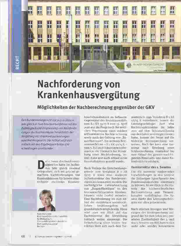 Vorschauseite 1: Nachforderung von Krankenhausvergütung