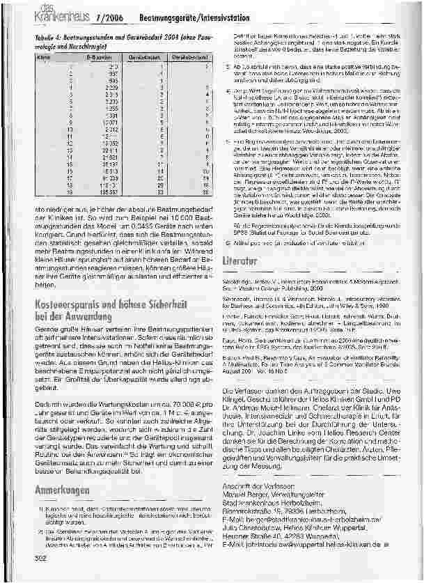 Vorschauseite 3: Wie viele Beatmungsgeräte benötigt eine Intensivstation?