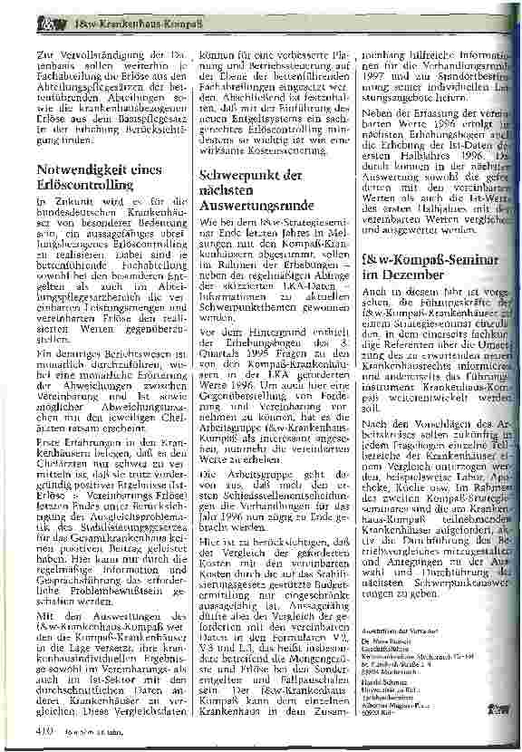 Vorschauseite 4: f & w - Krankenhaus-Kompaß