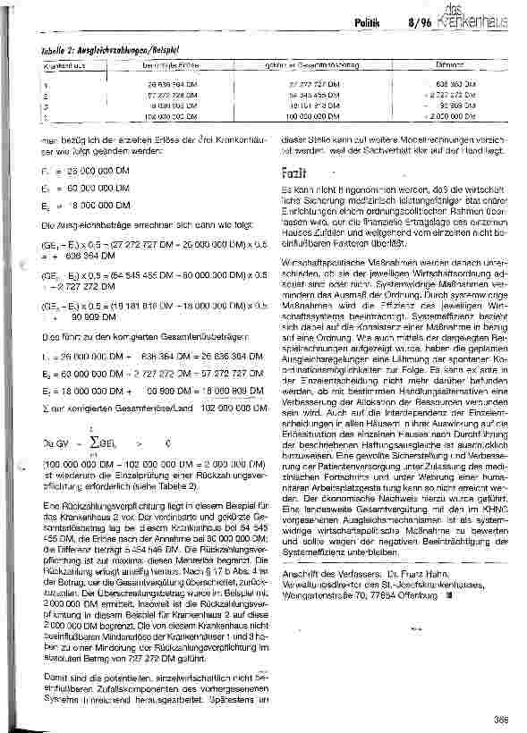 Vorschauseite 4: Ende oder Wende im Krankenhausbereich? Gesamtvergütungen und Gesamterlöse nach dem KHNG 1997 - eine kritische Analyse