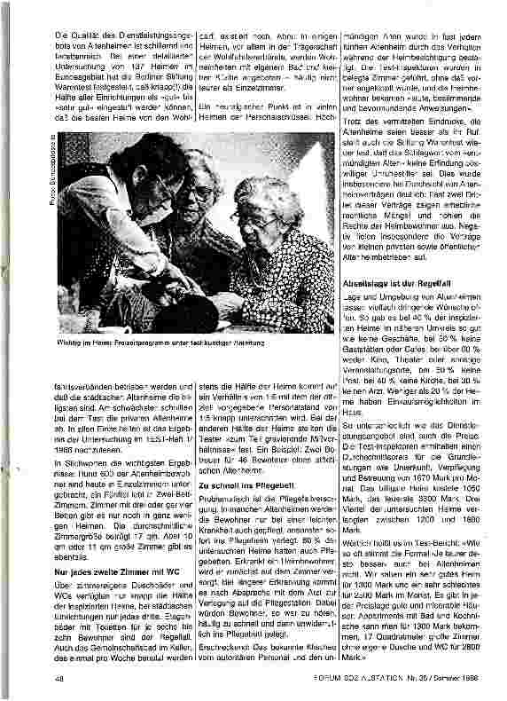 Vorschauseite 2: Altenheime auf dem Prüfstand