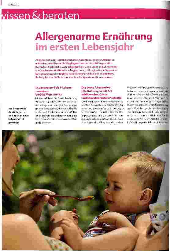 Vorschauseite 1: Allergenarme Ernährung im ersten Lebensjahr