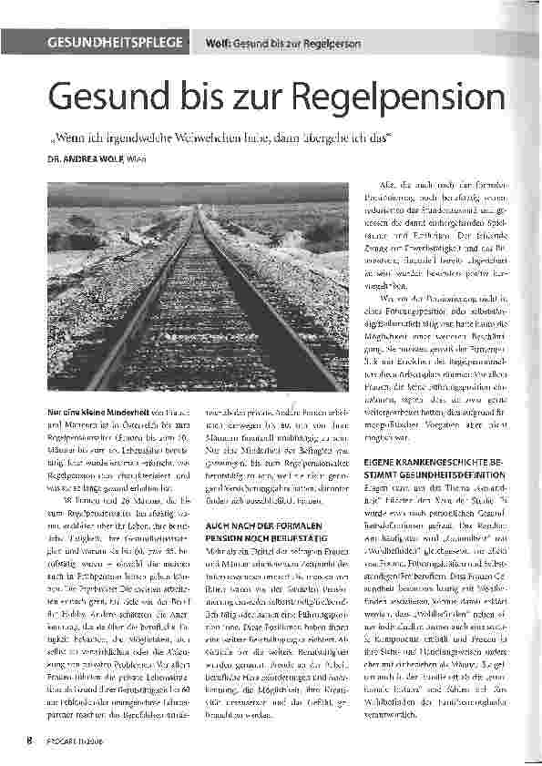 Vorschauseite 1: Gesund bis zur Regelpension
