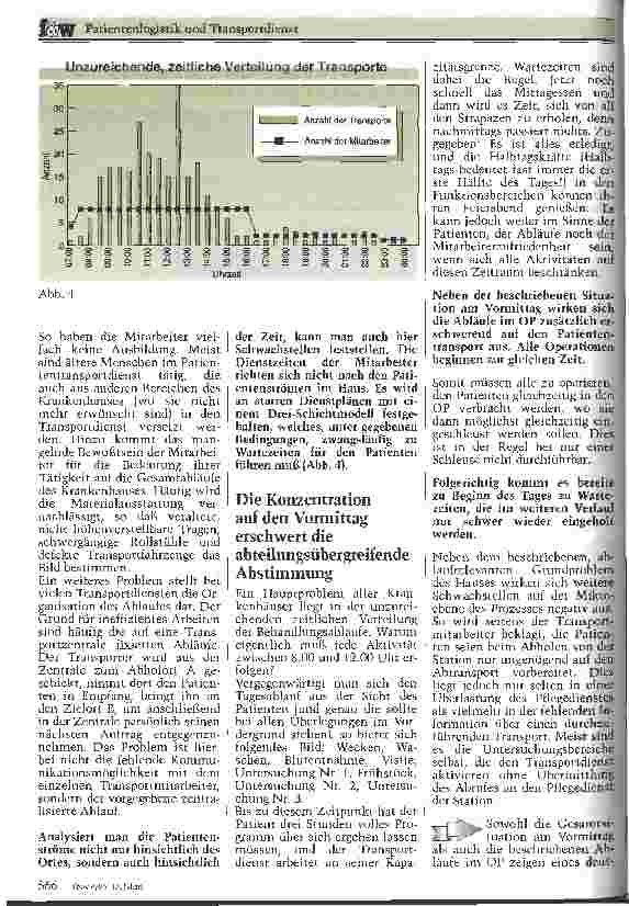Vorschauseite 3: Patienlogistik und Transportdienst Wer verursacht die Wartezeiten im Krankenhaus?