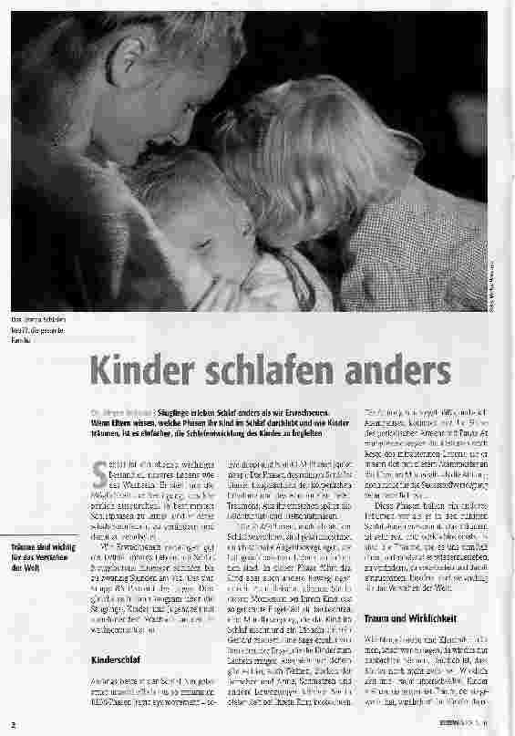 Vorschauseite 1: Kinder schlafen anders