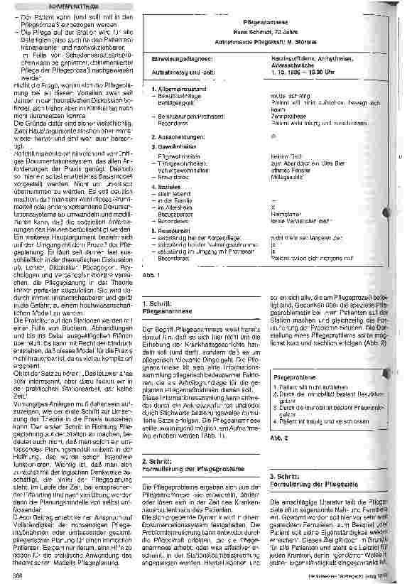 Vorschauseite 2: Pflegeplanung am Beispiel eines immobilen Patienten