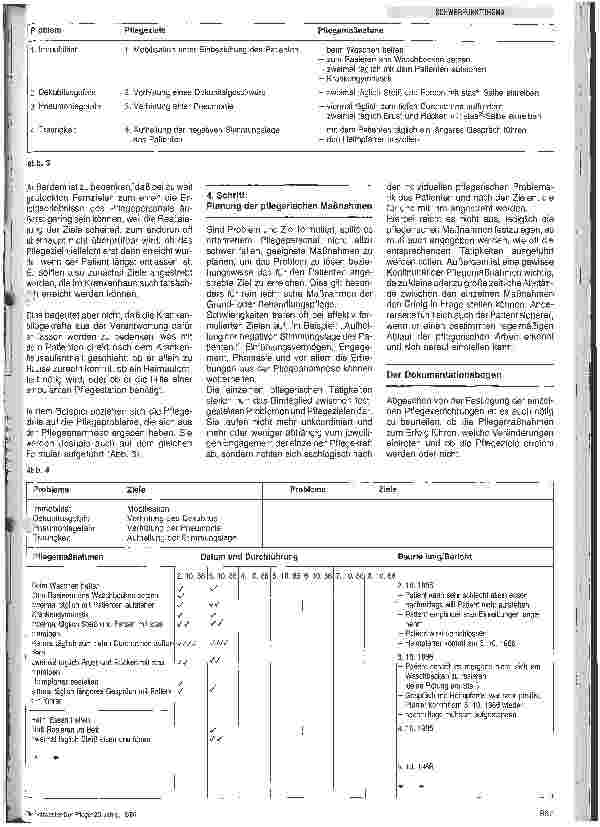 Vorschauseite 3: Pflegeplanung am Beispiel eines immobilen Patienten
