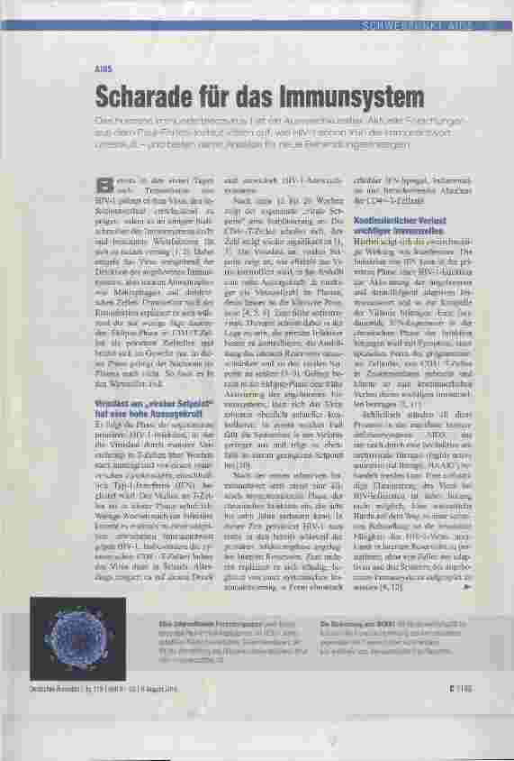 Vorschauseite 1: Scharade für das Immunsystem