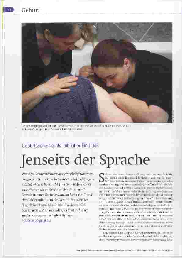 Vorschauseite 1: Jenseits der Sprache