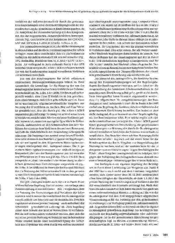 Vorschauseite 3: Keine Mitbestimmung bei Allgemeinen Nutzungsbestimmungen für die Informationstechnik der BA