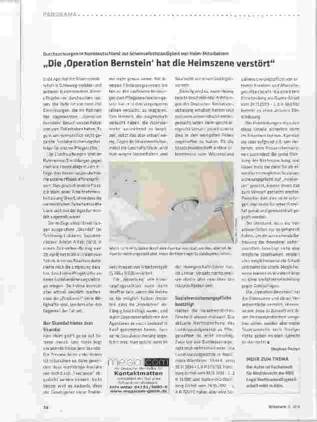 Vorschauseite 1: Die Operation Bernstein hat die Heimszene verstört