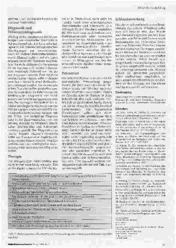 Vorschauseite 3: Der Hundespulwurm - die Gefahr im Sandkasten?