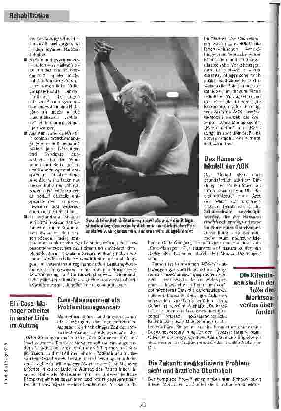 Vorschauseite 2: Am Gängelband der ÄrztInnen Die ambulante Rehabilitation älterer Menschen - Abstriche von früheren Ansprüchen?