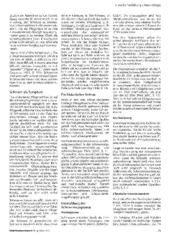 Vorschauseite 2: Schmerz lass nach! Schmerz und Schmerzerfassung beim Frühund Neugeborenen