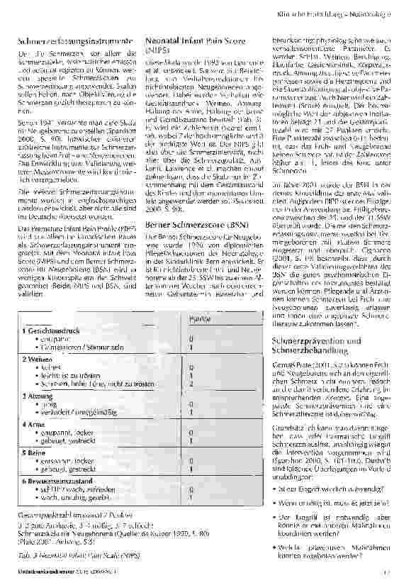 Vorschauseite 4: Schmerz lass nach! Schmerz und Schmerzerfassung beim Frühund Neugeborenen