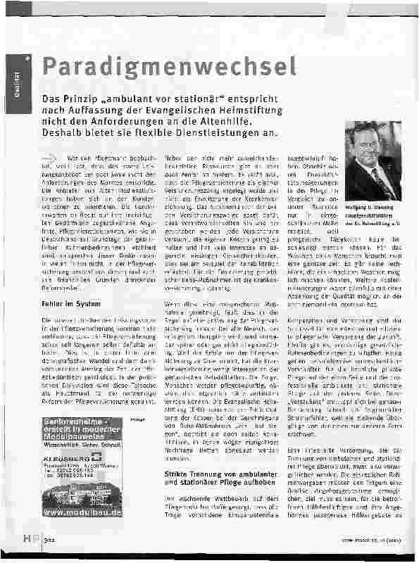 Vorschauseite 1: Paradigmenwechsel