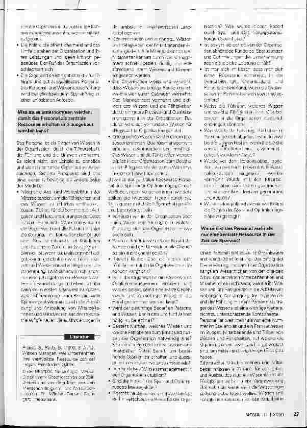 Vorschauseite 2: Das Personal