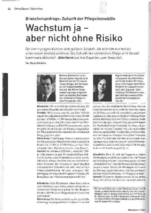 Vorschauseite 1: Wachstum ja - aber nicht ohne Risiko