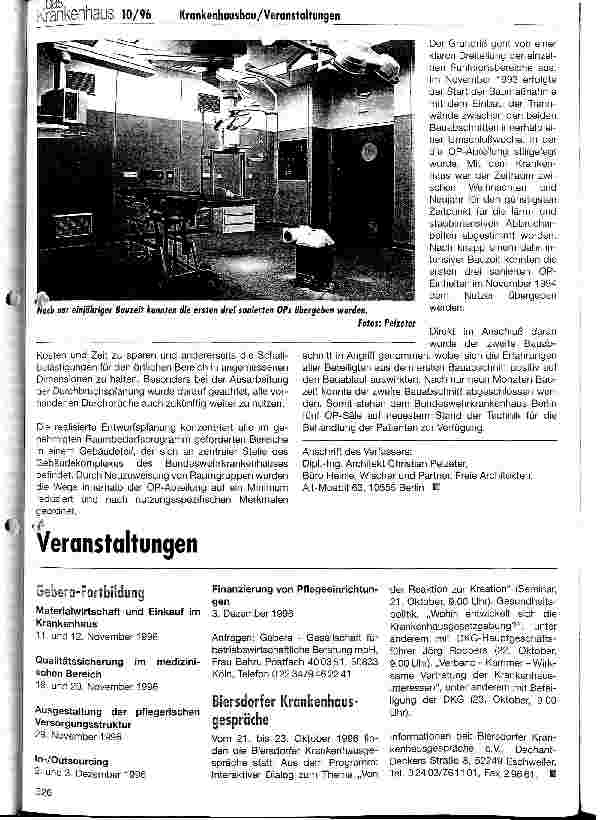 Vorschauseite 5: Entwicklungskonzepte im Krankenhausbau am Beispiel des Bundeswehrkrankenhauses Berlin