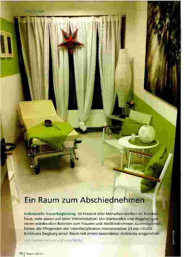 Vorschauseite 1: Ein Raum zum Abschiednehmen