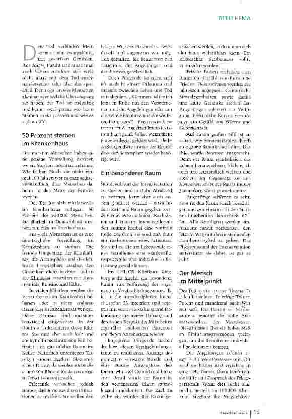Vorschauseite 2: Ein Raum zum Abschiednehmen
