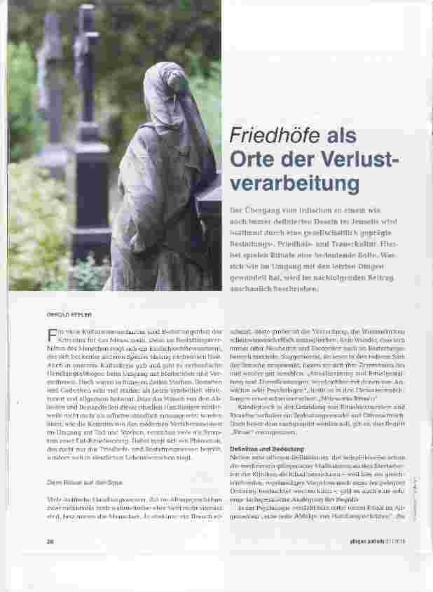 Vorschauseite 1: Friedhöfe als Orte der Verlustverarbeitung