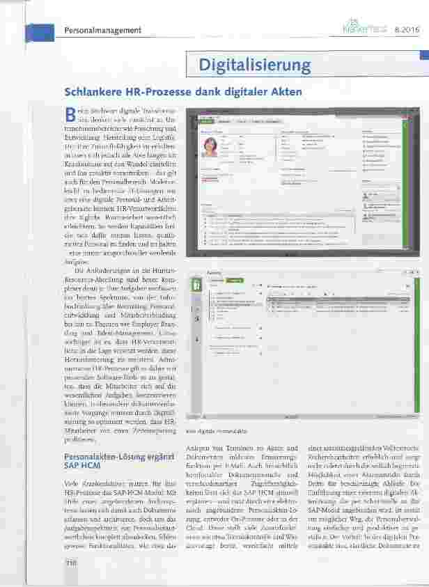 Vorschauseite 1: Schlankere HR-Prozesse dank digitaler Akten