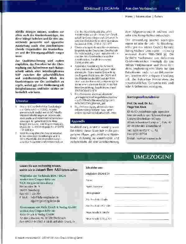 Vorschauseite 3: Zur Frage der postoperativen Überwachung von Kaiserschnittpatientinnen