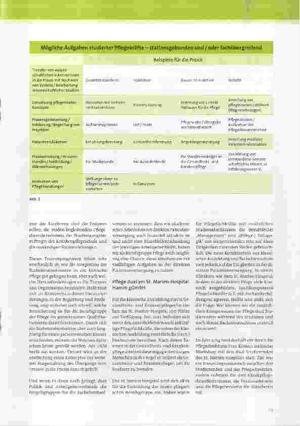 Vorschauseite 3: Bachelor in der Pflege und dann?