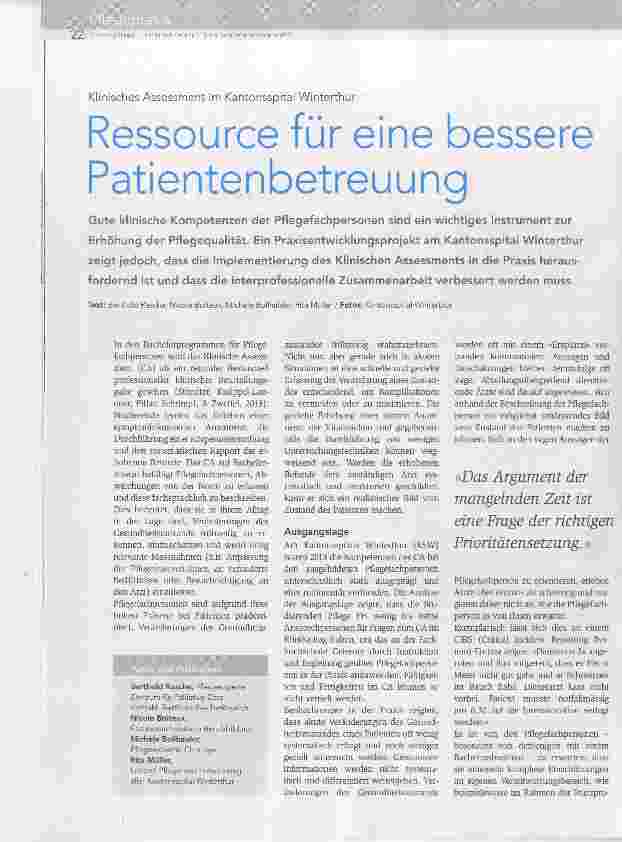 Vorschauseite 1: Ressource für eine bessere Patientenbetreuung