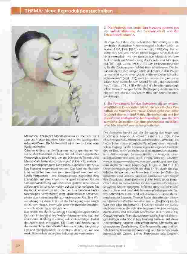Vorschauseite 2: Social Egg Freezing Ein gesellschaftliches und medizinisches Experiment