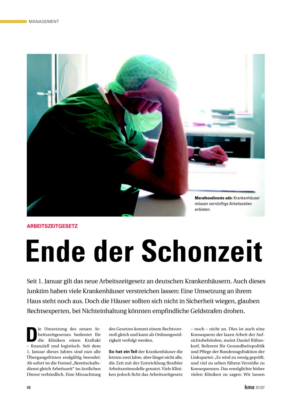 Vorschauseite 1: Ende der Schonzeit